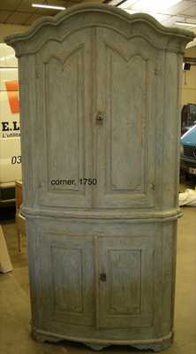 Corner cabinet. 2 parts   1750
