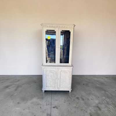 Display cabinet,light Grey age 1880