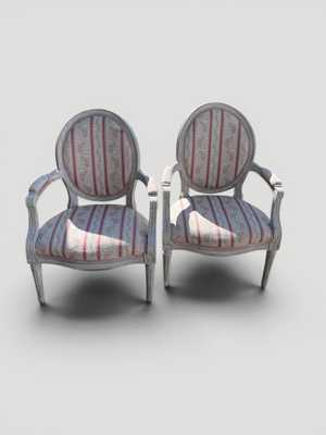 Pair armchairs Louis Seize stil 1880